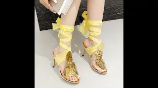 Fashion Rhinestones Sexy Ladies High Heels GLADIATOR Female Casual Outdoor Sandals Cross-tied