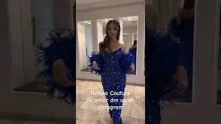 Sequin Blue Beaded Maxi Evening Dress #feathers #dress #formaldress