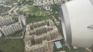 How Pune looks from inside flight, Aerial View.