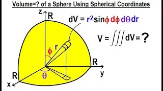 Calculus 3: Ch 13.1 Triple Integrals (1 of TBD) Volume=? of a Sphere Using Spherical Coordinates