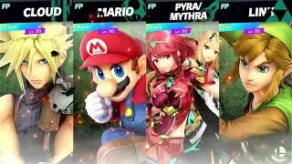 Super Smash Bros Ultimate Amiibo Fights Request Cloud vs Mario vs Aegis vs Link
