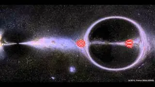 Visual distortion effect of a passing warp bubble
