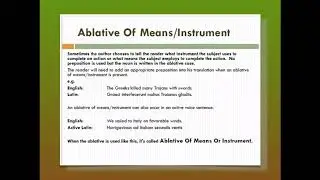 Ablative of Means or Instrument