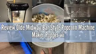Review Olde Midway Bar Style Popcorn Machine Maker Popper with 6-Ounce Kettle - Red