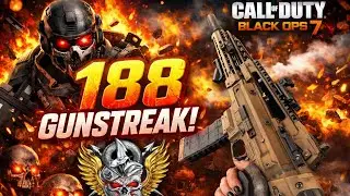 WORLD RECORD 188 GUNSTREAK Gameplay in Black Ops 7! (World's HIGHEST GUNSTREAK)