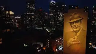 DJI Mini 4 Pro 4k - Night Flight - Montreal - Leonard Cohen Mural