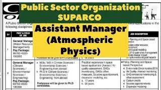 SUPARCO Jobs | Public Sector Organization jobs | Pak Job Info 