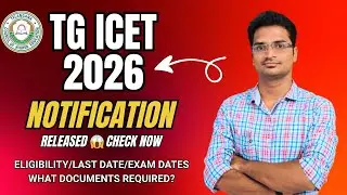 📢TG ICET 2026 Notification Released 🔥 | Apply Dates, Exam Dates, Shifts & Full Process