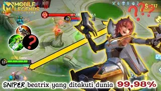 PAKAI HERO POWER BEATRIX‼️ SNIPER AUTO AIM 🔥 99,98% ACC!! LAWAN KENA MENTAL | - MOBILE LEGENDS