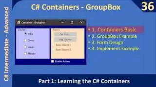 C# GroupBox Container | Part 1 Basics | C# Advanced #36