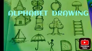 How to draw alphabet drawing. Letter drawing 
