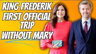 King Frederik break tradition as he make first official trip abroad as monarch without Queen Mary.