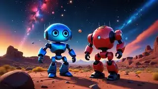 Seven Space Bots Count the Stars | Space Song for Kids | Nursery Rhymes and Counting Fun