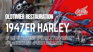 Harley Davidson von 1947 wird restauriert. Von Casselcustoms gibts frischen Lack! Part 1