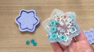❄ Snowflake resin shaker | 👀 watch me resin