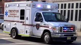 Trenton EMS Ambulance 74-7 Responding