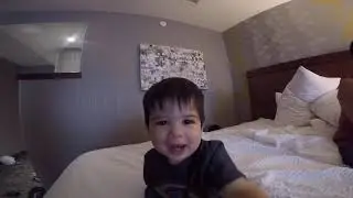 Little kids in Michigan hotel.  2016