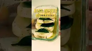 Homemade Basil-Infused Mozzarella Cheese #chefpachi #shortsfood #cookinghack #cookingguide