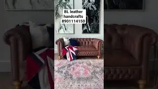 100 % pure leather chesterfield vintage leather sofa 🛋️
