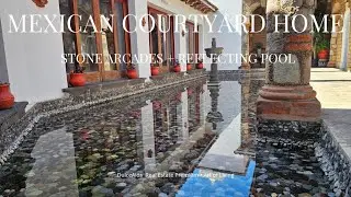 MEXICAN COURTYARD ESTATE | Stone Arcades, Reflecting Pool & Hacienda Marble (Cuernavaca)