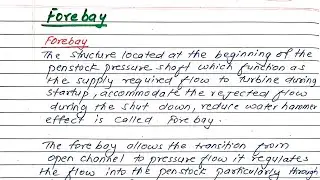 Unit:5 | Regulatory Structure | Forebay & design consideration of forebay | Prashant YT | TU,PU,PoU