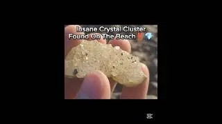 Insane Crystal Cluster Found On The Beach‼️💎 #crystals #gemstone #rockhounding #treasure #quartz
