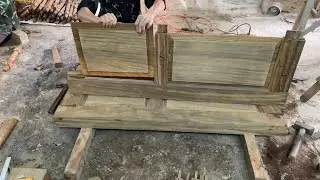 How a craftsman makes a wooden window. Craftsman's woodworking skills. Woodworking MOC