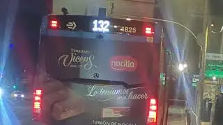Here is the Emt bus 4825 on the number 132 in Madrid Monday 5 January 2026