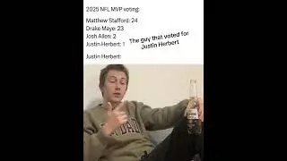 &laquo;Джастин Херберт наблюдает за подсчетом голосов за звание MVP&hellip;&raquo; #NFLMVP #JustinHerbert #NFLMemes