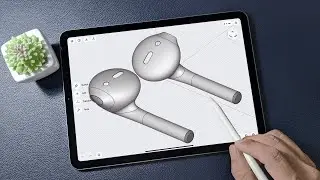 Modeling AirPods on iPad | Shapr3D