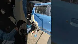 wagon r 2019 model rear panel painting |  #trending #automobile #carrepair