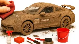 Super Realistic Cleaning of a 1:24 Porsche 911 RSR Martini Racing After an Intense Track Day 🏎️💨