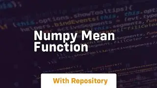 numpy mean function