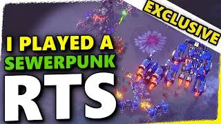 Skirmish gameplay of Ablight, an Indie Sewerpunk RTS game in development in 2025 on Steam