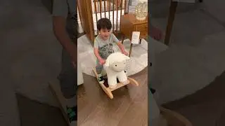 Adorable Toddler&rsquo;s Rocking Sheep Adventure: 2-Year-Old&rsquo;s Joy Ride! 🐑 #shorts