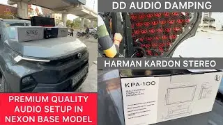 Tata nexon 2024 facelift base model premium audio setup with Infinity stereo and Steg components