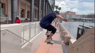 8 stair in Tampa, skateboarding age 42 