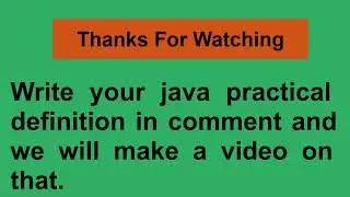 Java Practical List - 1 (1 to 3 practical) | Java Practical