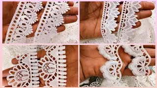 Milky white lace design different design beautiful #fashion #fashionndesigns #lacedesign