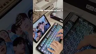 Unboxing The cutest keyboard 🖤 Kiiboom Phantom 81 Lite Keyboard ⌨️ #kiiboom #aesthetickeyboard