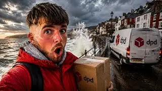 Handing Out Packages On The Shoreline Of Whitby!