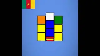 🇨🇲 Cameroon's flag on a 3x3 Rubik's cube #cameroon #flag