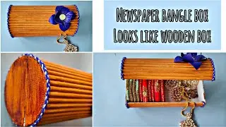 Newspaper Craft | BANGLE BOX | Best out of waste l Newspaper recycling