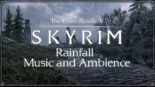Foggy Forest and Rainfall | Cozy Rain Skyrim Ambience and Music