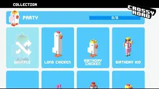 All 8 Characters in the PARTY Area | Crossy Road