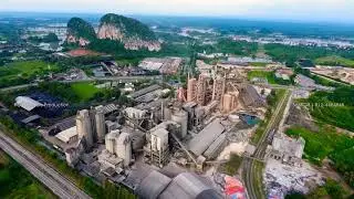 Perlis Cement Factory drone aerial bt RGB