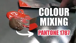 Colour Mixing | Pantone 1787 | Satisfying Letterpress Printing ASMR at Robert Smail&rsquo;s