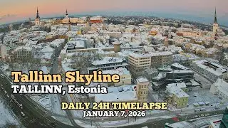 Tallinn Skyline - Daily Timelapse: January 7, 2026 [Tallinn, Estonia]