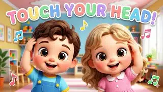 Touch Your Head Song 🤍 Fun Body Parts Song for Toddlers