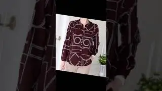 Patterned print shirt with rollable sleeves MT2105040